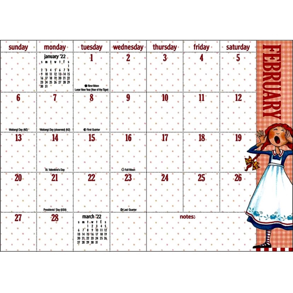 Mary Engelbreit's 2022 Monthly Pocket Planner Calendar: Stand Up Stand Out! 💕💚 - Picture 7 of 8